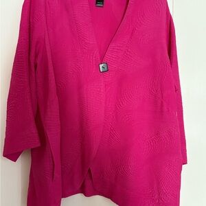 Ali Miles Fuchsia Textured Jacket